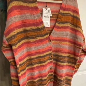 Zara- NWT’s STRIPED Cardigan Size Large
